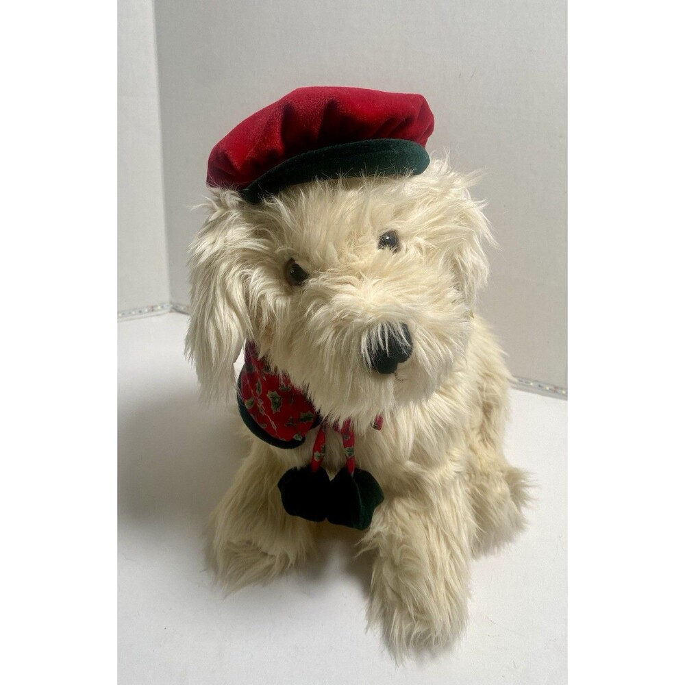 Vintage 1992 Nick & Noel Shaggy Dog TOYS R US 14" Christmas Puppy Plush Toy
